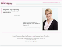 Tablet Screenshot of karen-ringeling.de